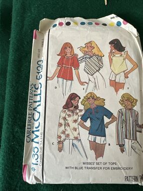 McCall’s Vintage Girls Top Pattern #5120 UNCUT